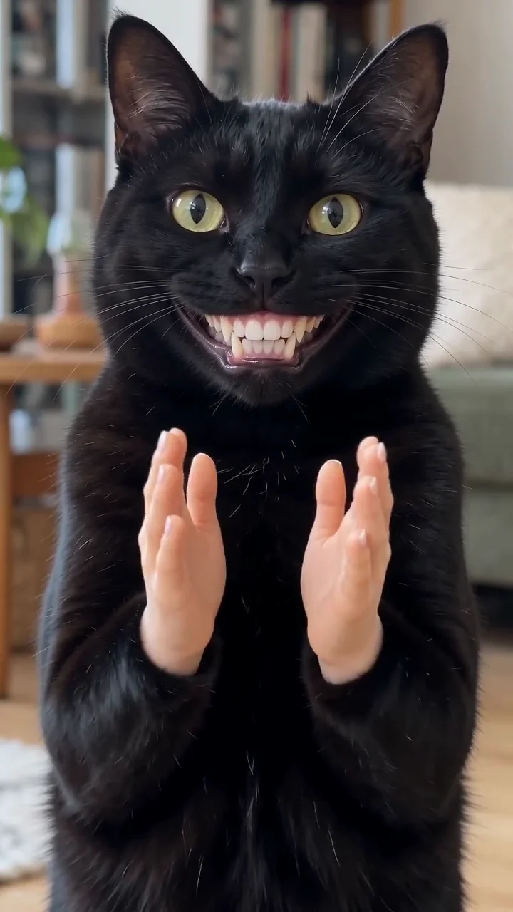 How to make a Black Cat Clapping AI video and GIF of your cat or dog