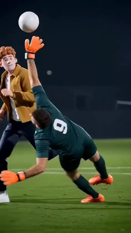 Ozil Goal AI video: the player chipping the ball over the keeper
